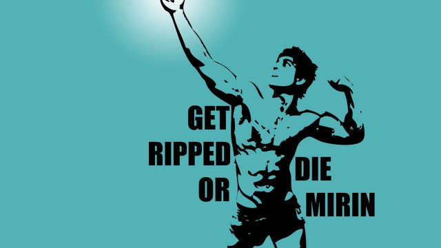 Man holding tennis racquet blue free wallpaper - medium preview image