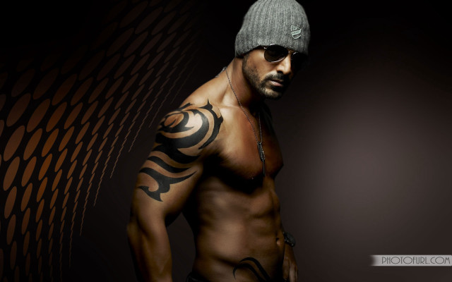 Man tattoo arm hat head free wallpaper - medium preview image