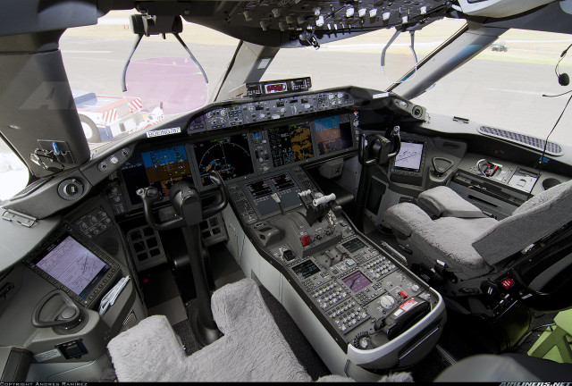Cockpit inside view airplane control #3 free wallpaper - medium preview image