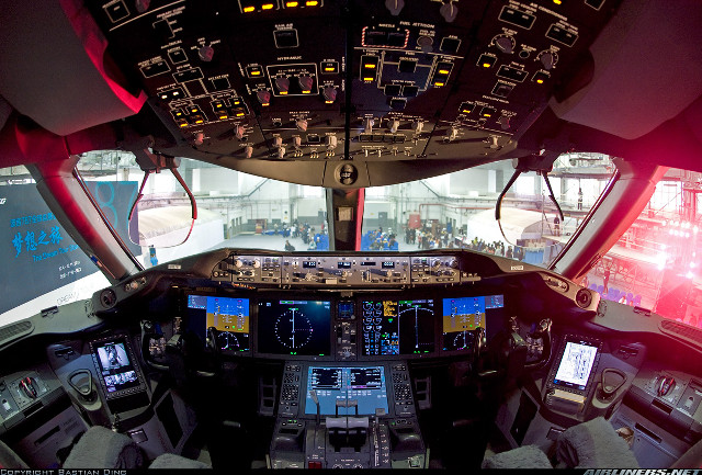 Cockpit flightdeck lights people tokyo free wallpaper - medium preview image