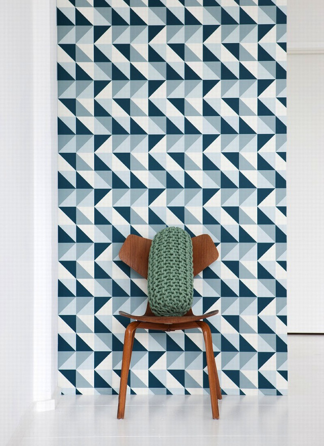 Chair green cushion geometric pattern free wallpaper - medium preview image