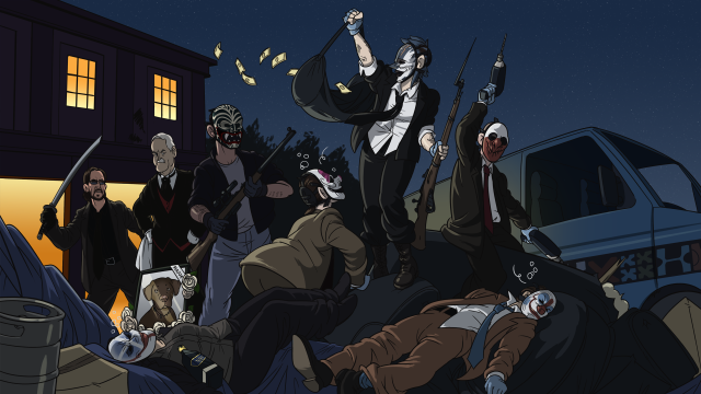 Night street group dead people free wallpaper - medium preview image