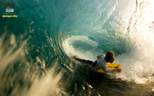 Man riding wave surfboard ocean #47 free wallpaper - medium preview image