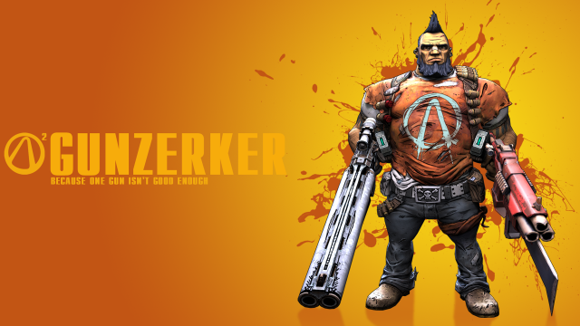 Man holding two guns knife free wallpaper - medium preview image