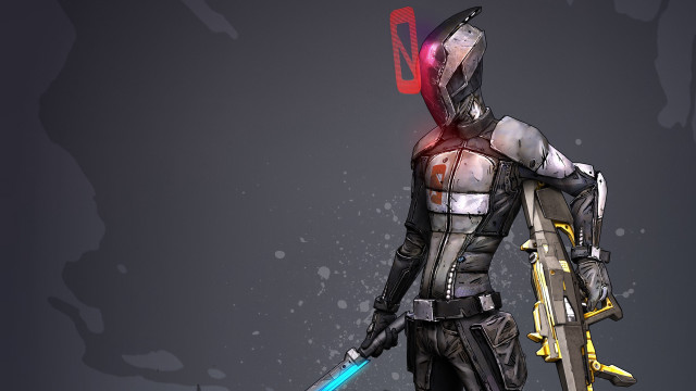Futuristic man suit sword lightsaber #2 free wallpaper - medium preview image