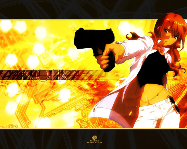 Girl holding gun pointing camera free wallpaper - medium preview image