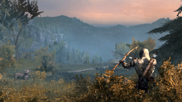 Man bow arrow forest animals free wallpaper - medium preview image