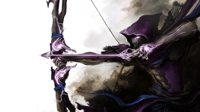 Woman bow arrow digital painting free wallpaper - medium preview image