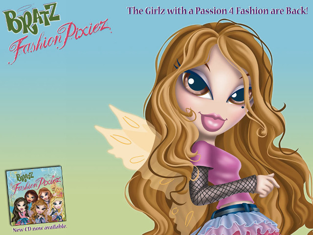 Cartoon girl pink shirt dress free wallpaper - medium preview image