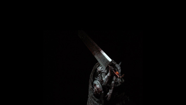 Large knife dark background black free wallpaper - medium preview image