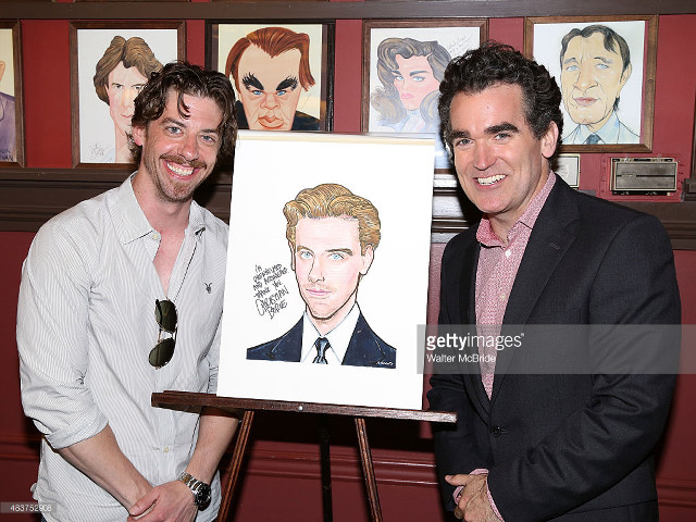 Two men standing painting mustache free wallpaper - medium preview image