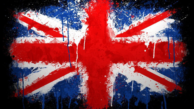 British flag black background paint free wallpaper - medium preview image