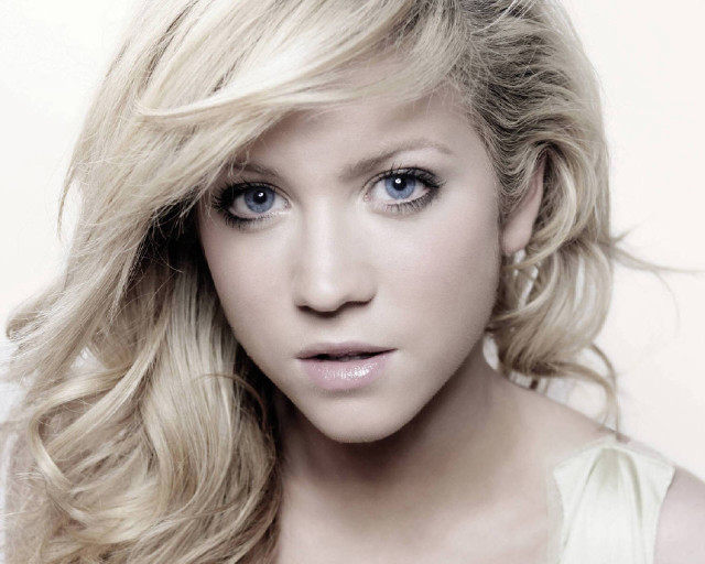 Blonde woman blue eyes white free wallpaper - medium preview image
