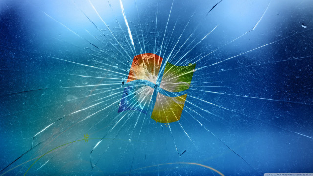 Broken glass flower blue background free wallpaper - medium preview image