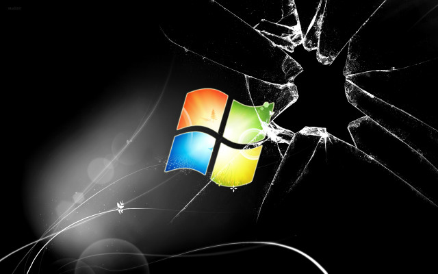 Broken glass black background white free wallpaper - medium preview image