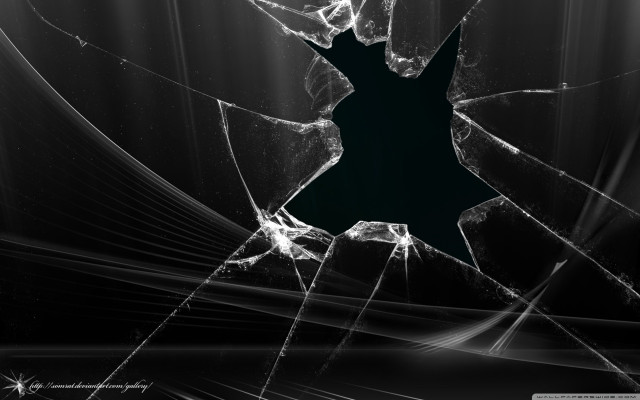 Broken glass window black background #2 free wallpaper - medium preview image