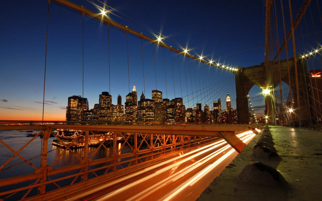 Bridge city skyline night long #2 free wallpaper - medium preview image