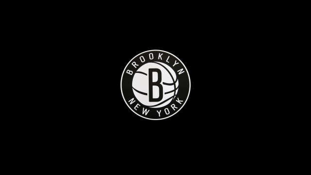 Brooklyn basketball logo black white free wallpaper - medium preview image