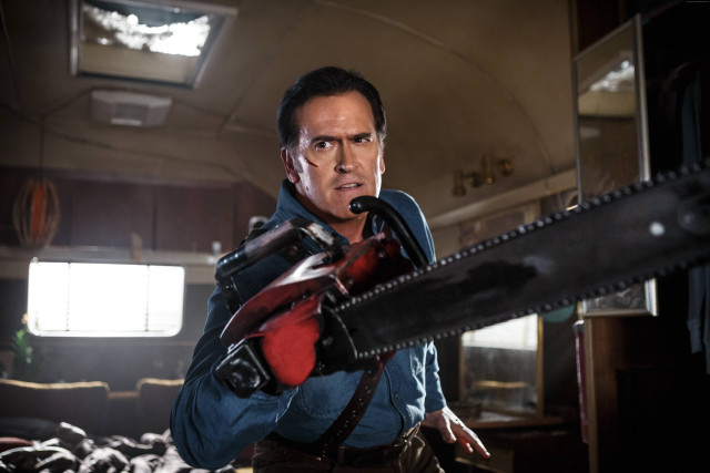 Man chainsaw room window ceiling free wallpaper - medium preview image