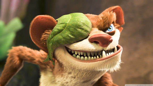 Cartoon character green leaf big free wallpaper - medium preview image