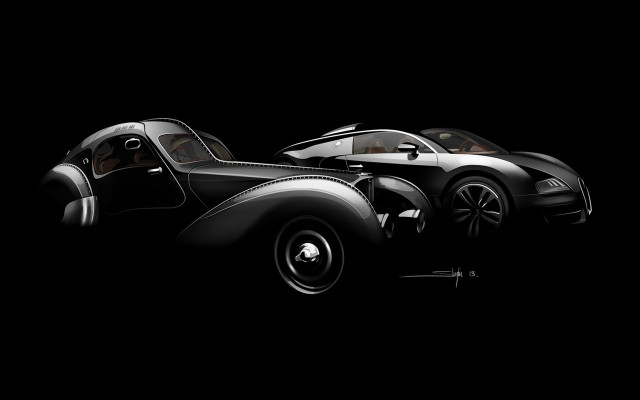 Black and white digital car free wallpaper - medium preview image