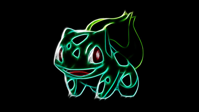 Glowing green red object black free wallpaper - medium preview image