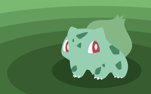Green pokemon red eyes tail free wallpaper - medium preview image