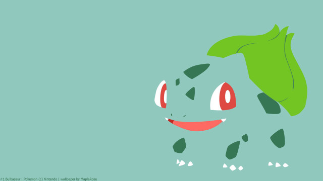Cartoon character green leaf red free wallpaper - medium preview image