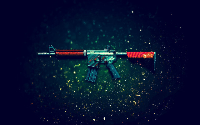 Toy gun red barrel side free wallpaper - medium preview image