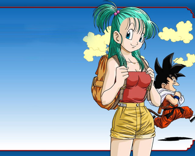 Woman green hair backpack boy free wallpaper - medium preview image