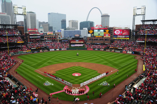 Baseball stadium large crowd people free wallpaper - medium preview image