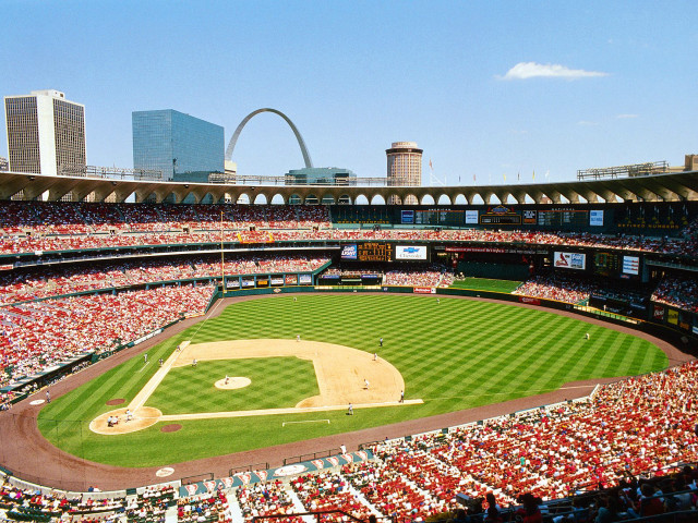 Baseball stadium crowd stands view free wallpaper - medium preview image