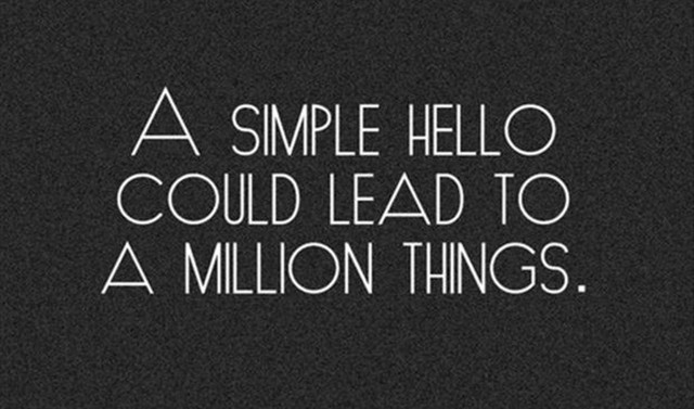 Simple hello quote black white free wallpaper - medium preview image
