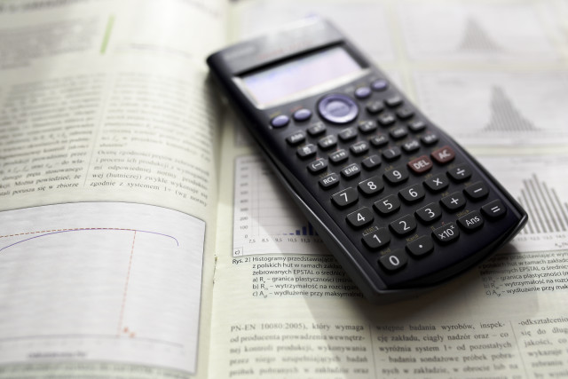 Calculator book table graphpaper academic free wallpaper - medium preview image