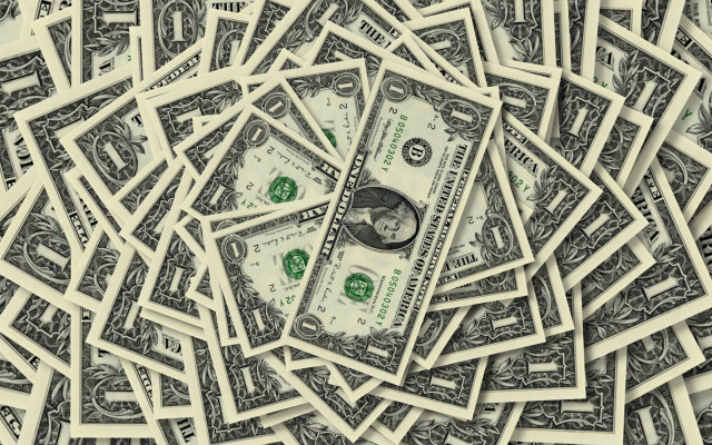 Twenty dollar bills black white free wallpaper - medium preview image