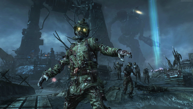 Zombies walking dark city video free wallpaper - medium preview image