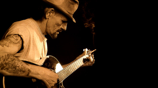 Man hat guitar dark cigarette free wallpaper - medium preview image