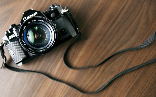 Camera wooden table strap lens free wallpaper - medium preview image