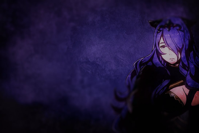 Demon woman purple hair tiara free wallpaper - medium preview image