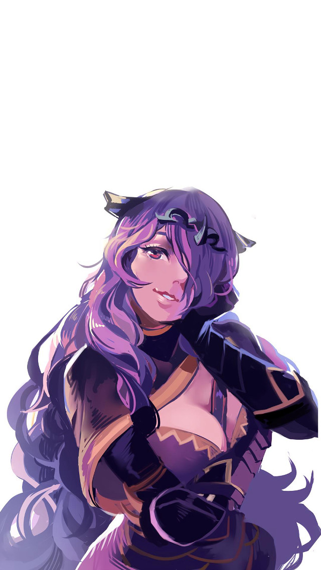 Purple haired woman rpg portrait free wallpaper - medium preview image