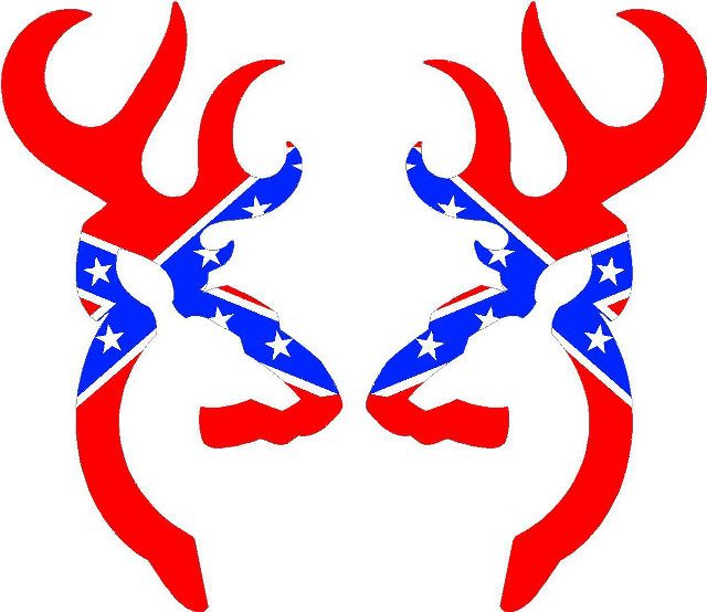 Red white blue deer heads free wallpaper - medium preview image