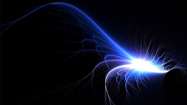 Blue white swirl black background free wallpaper - medium preview image