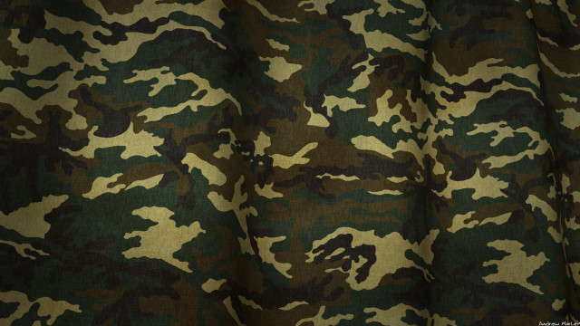 Camouflage fabric closeup green brown free wallpaper - medium preview image