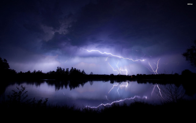 Storm lake trees background coming free wallpaper - medium preview image
