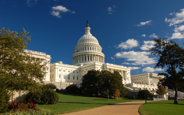Large white building flag walkway free wallpaper - medium preview image