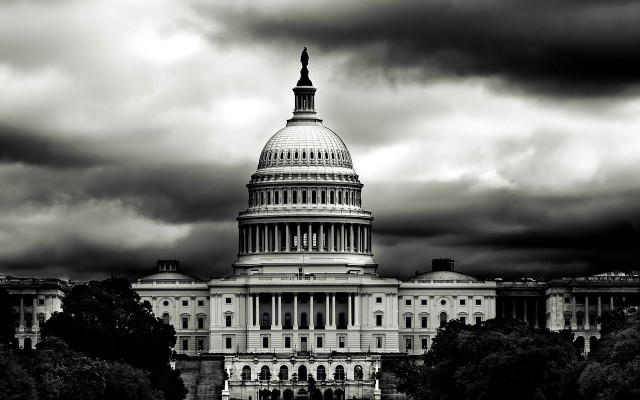 Black and white washington capitol free wallpaper - medium preview image