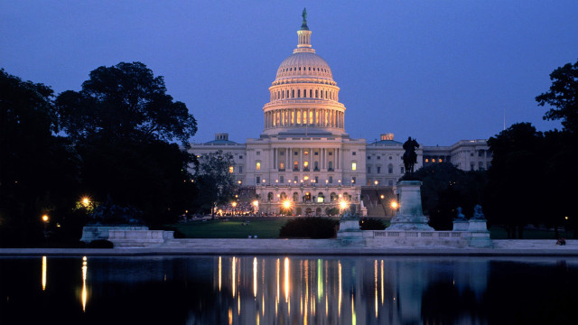 Capitol building night lights reflection #2 free wallpaper - medium preview image