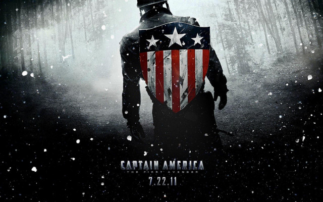 Man black coat american flag free wallpaper - medium preview image