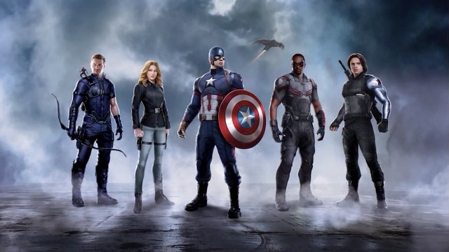 Avengers characters cloudy sky bird free wallpaper - medium preview image