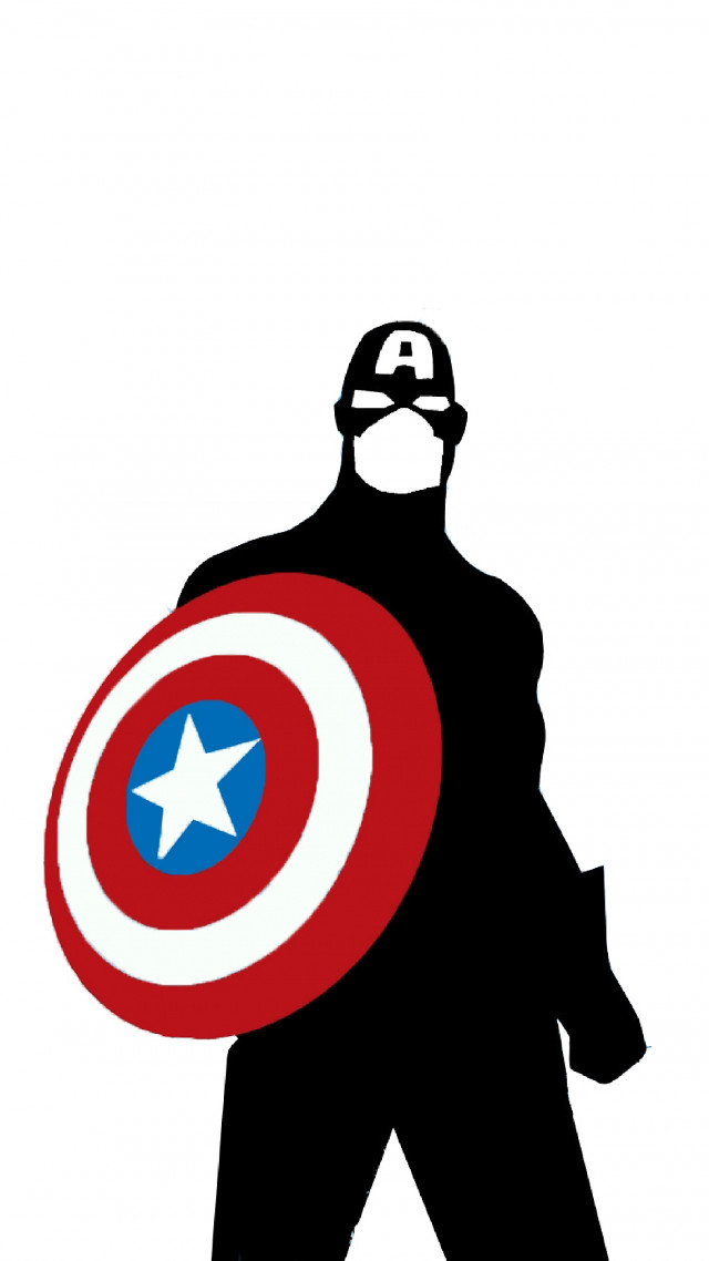 Captain america silhouette shield star free wallpaper - medium preview image